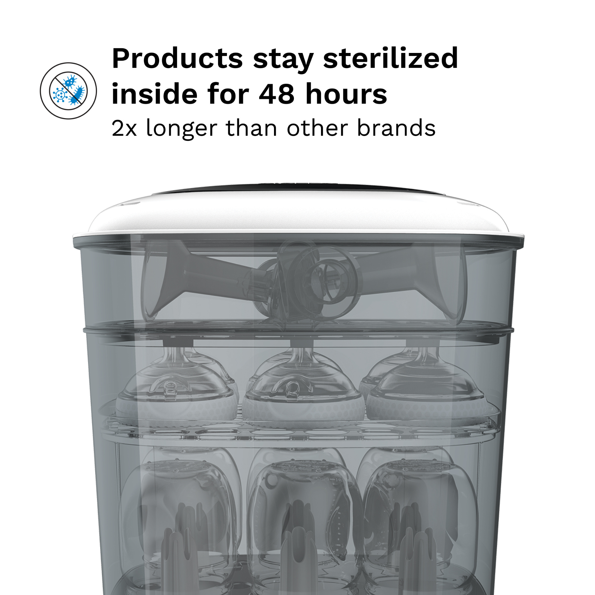 BABY BREZZA One Step Baby Bottle Sterilizer and Dryer Advanced - Electric steam sterilizer with HEPA Filter