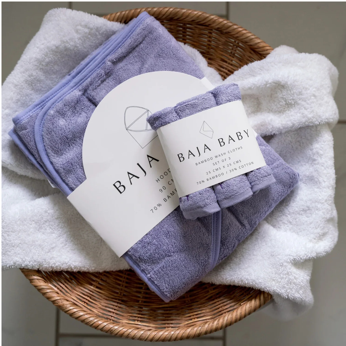 BAJA BABY Bamboo/Cotton Hooded Towel