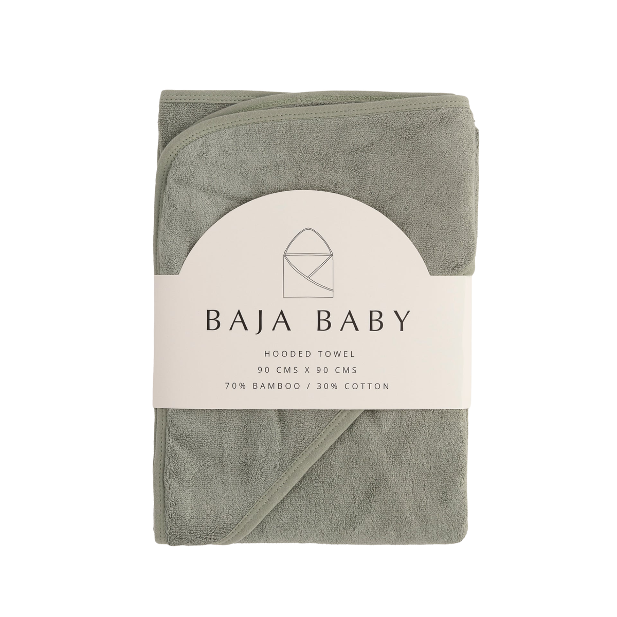 BAJA BABY Bamboo/Cotton Hooded Towel