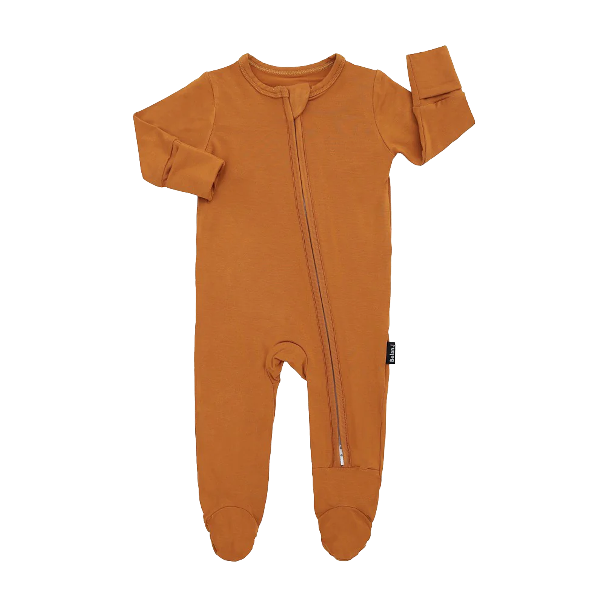 BELAN J Footed Zipper Sleeper - Butternut