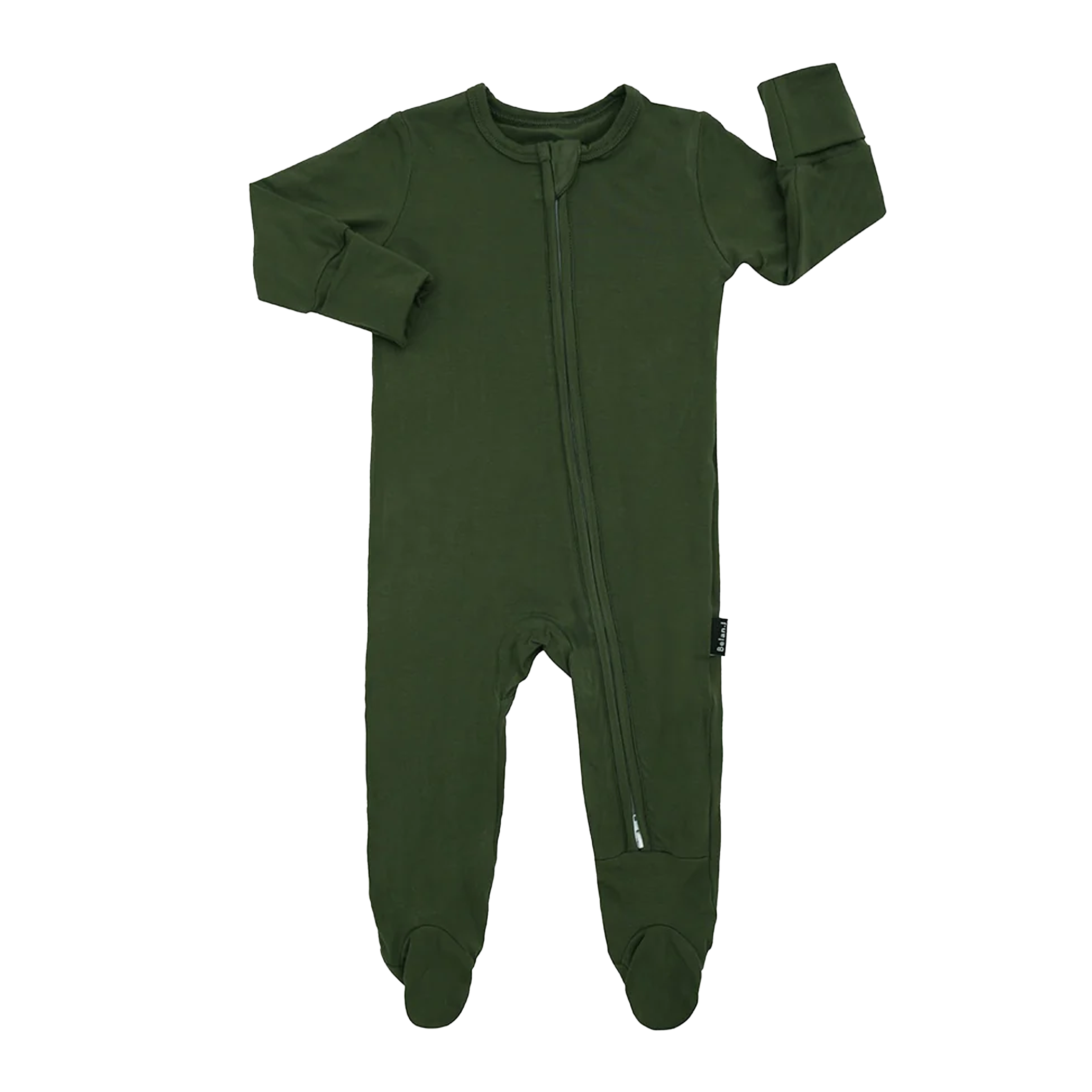 BELAN J Footed Zipper Sleeper - Forest Green