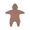 BELAN J Baggy Hoodie Zipper Jumpsuit - Hazel