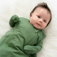 Thumbnail for BELAN J Bamboo Footed Zipper Sleeper - Evergreen