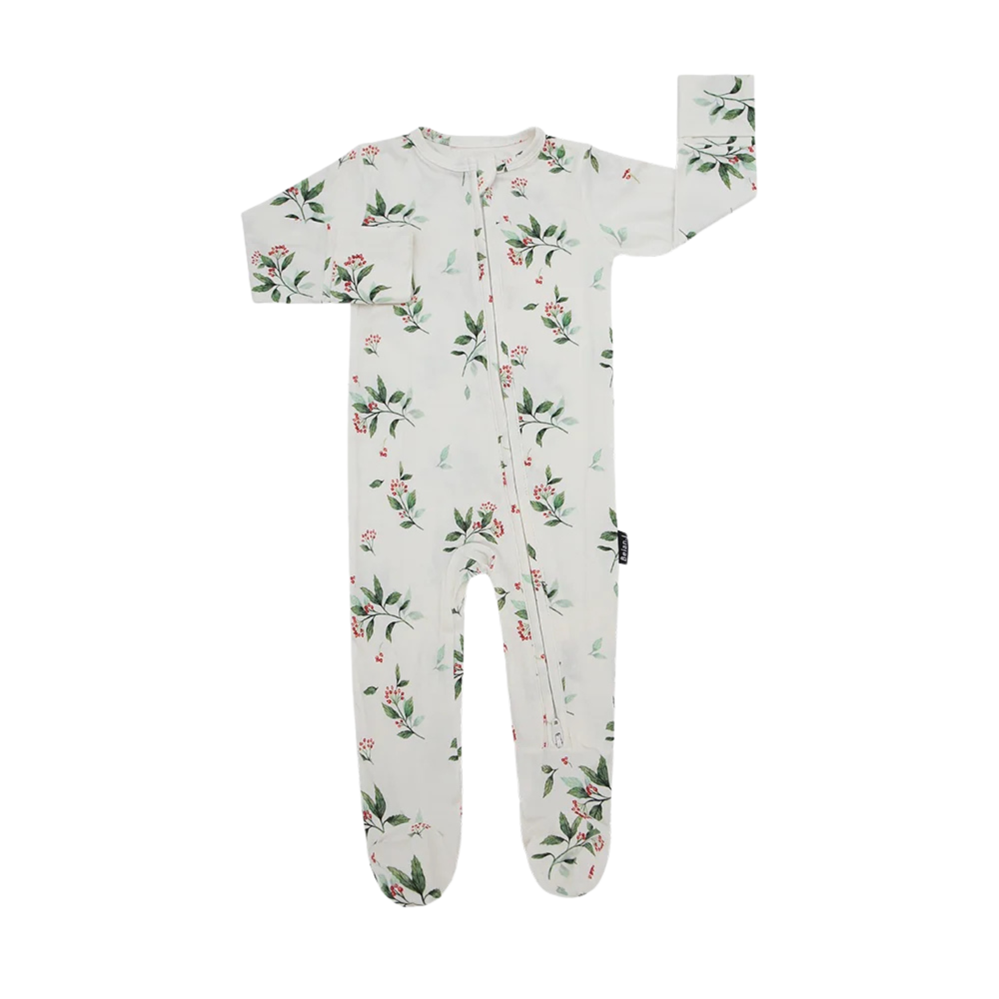 Dormeuse à fermeture éclair et pieds en bambou BELAN J - Baies de houx