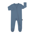 BELAN J Bamboo Footed Zipper Sleeper - Ocean Blue