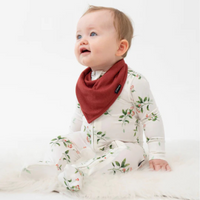 Thumbnail for BELAN J Bamboo Footless Sleeper with Fold-Over Cuffs - Holly Berries