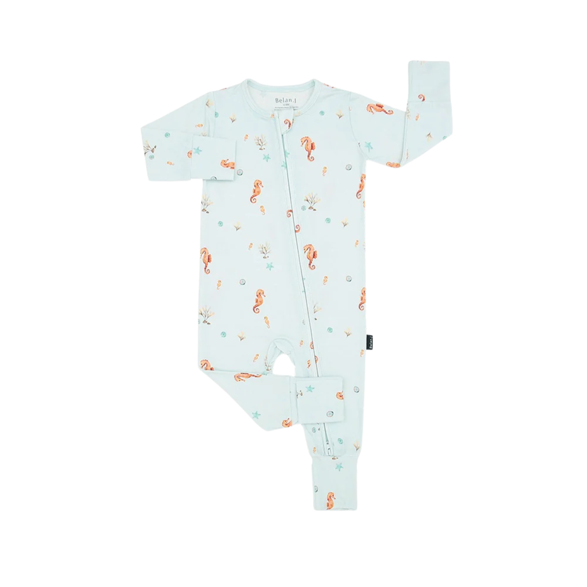 Lit sans pieds en bambou BELAN J avec revers rabattables - Seas the Day