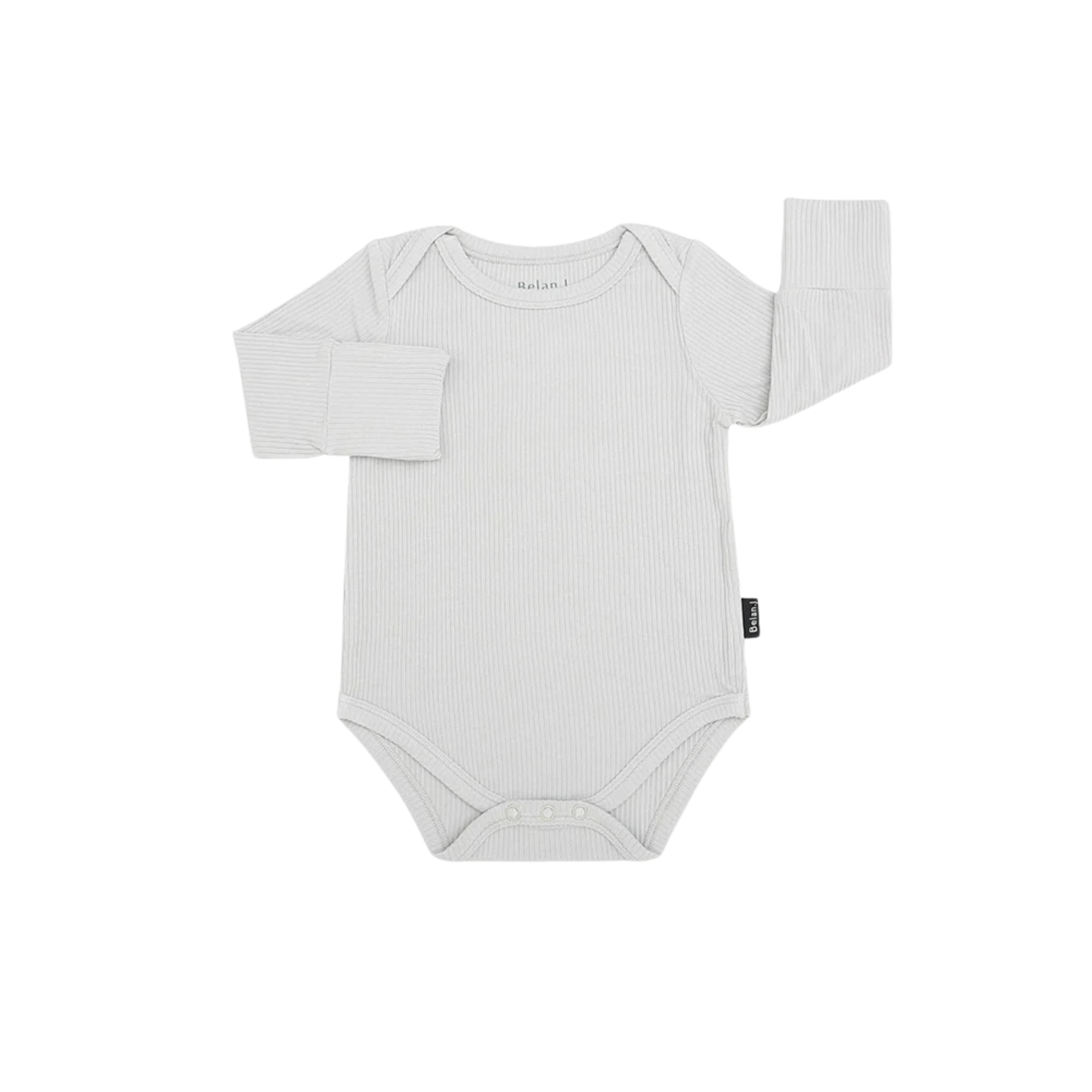BELAN J Bamboo Long Sleeve Onesie - Silver Cloud