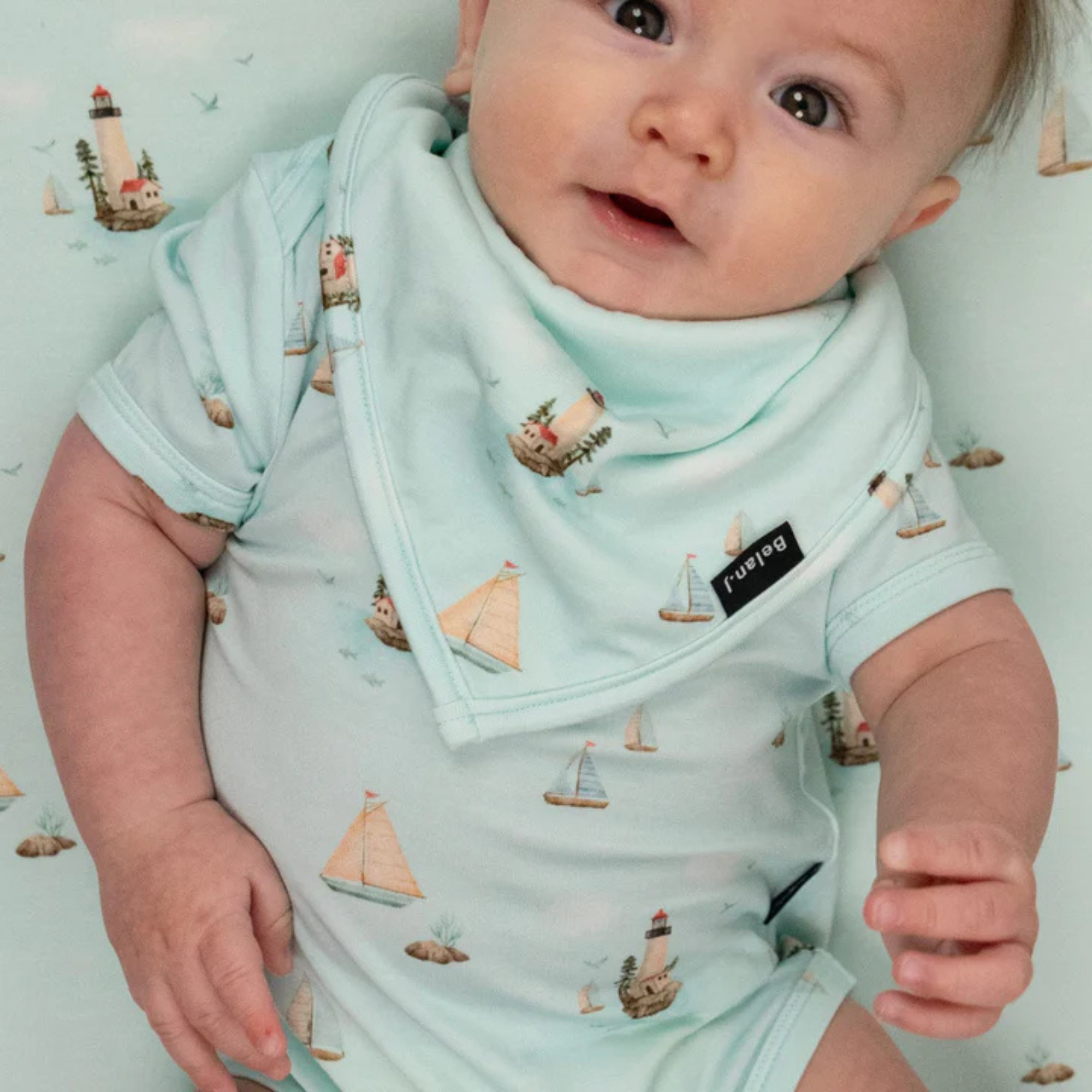 BELAN J Bandana Bib - Light House