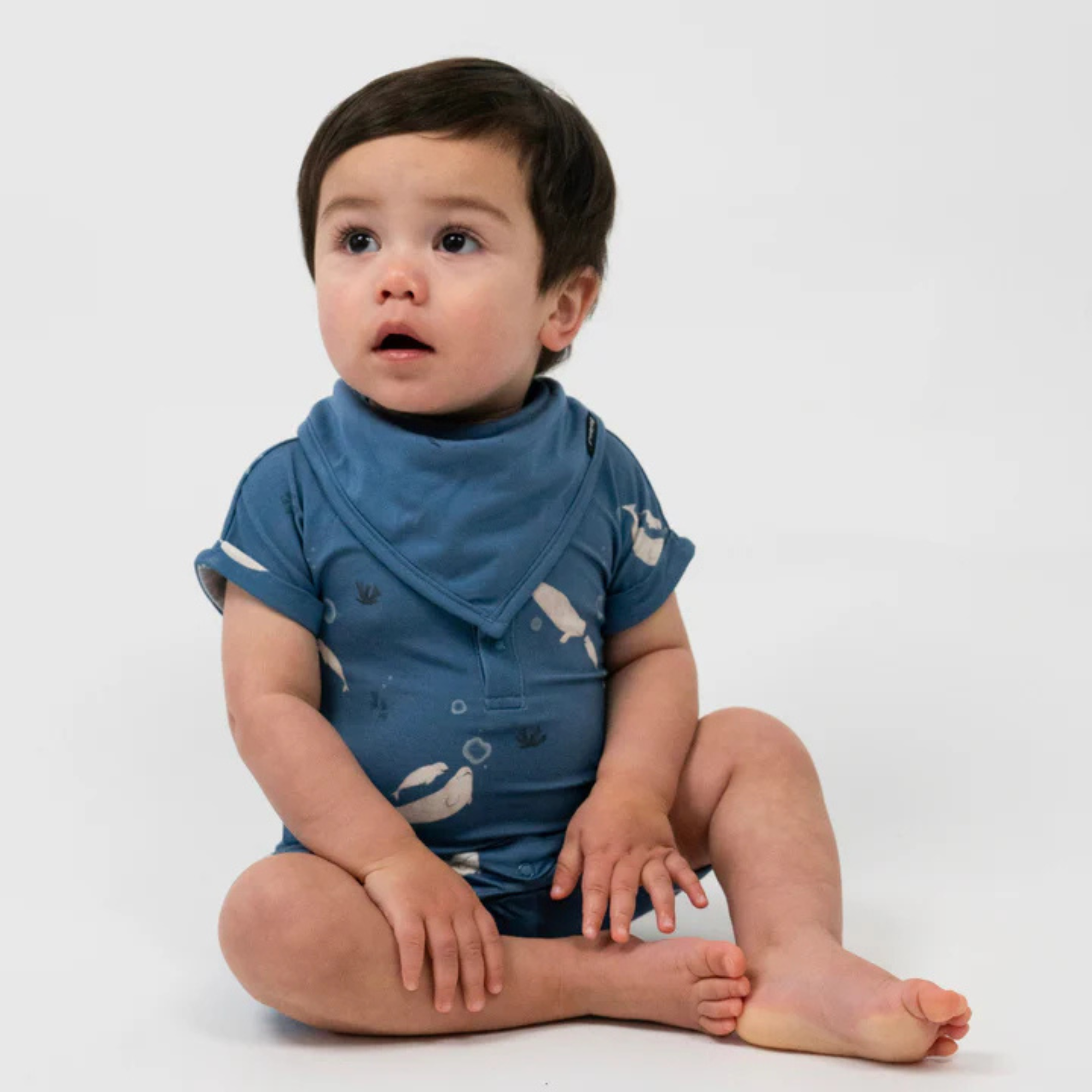 BELAN J Bandana Bib - Ocean Blue
