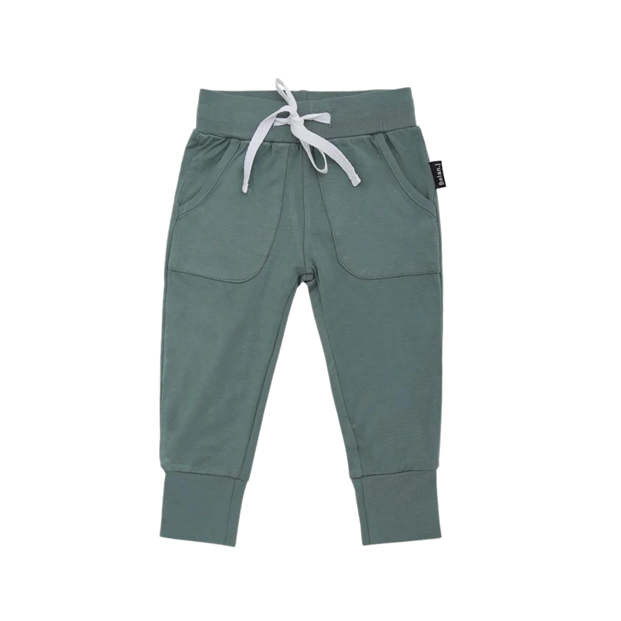 BELAN J Drawstring Harem Pants - Leafy Green