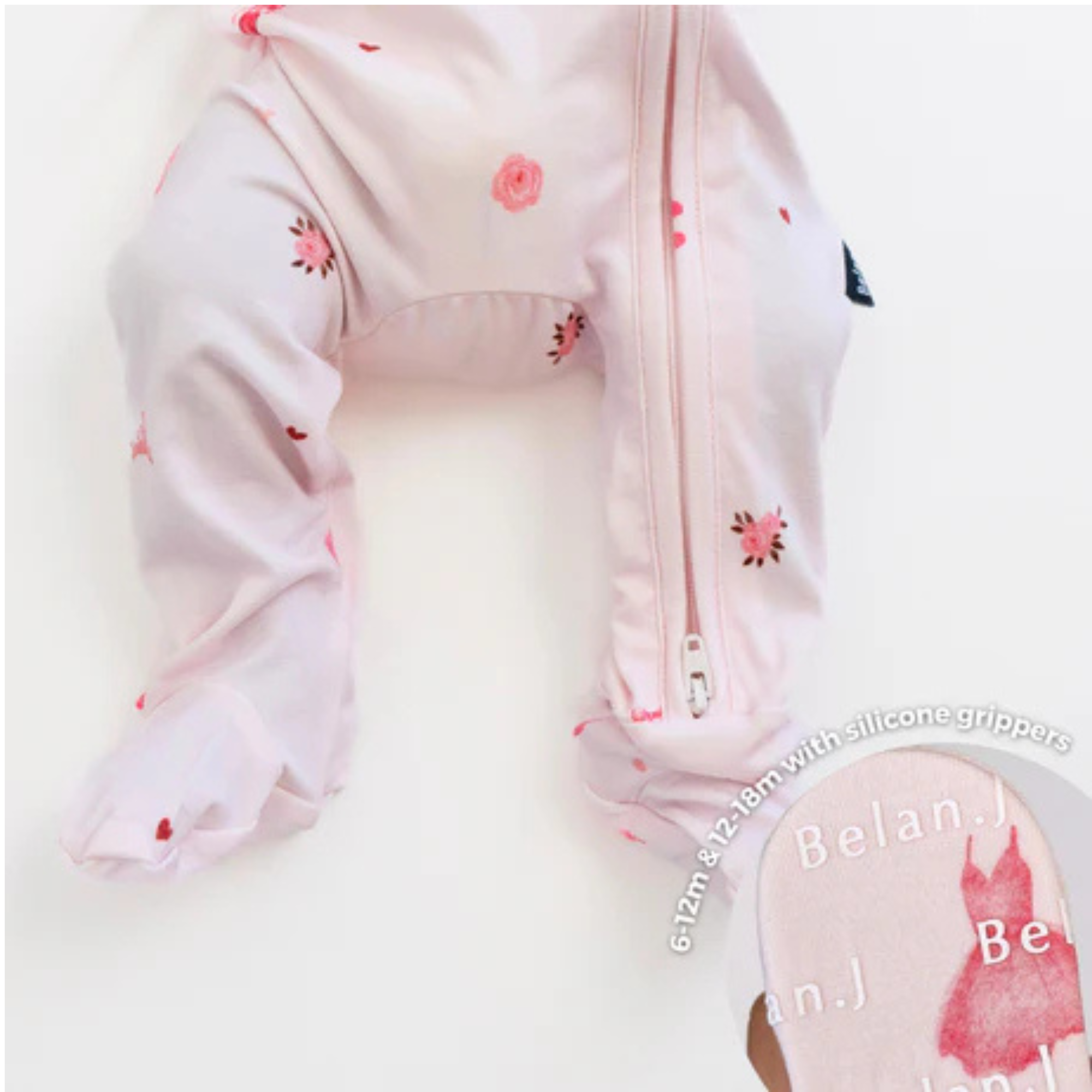 BELAN J Footed Zipper Sleeper - Ballerina