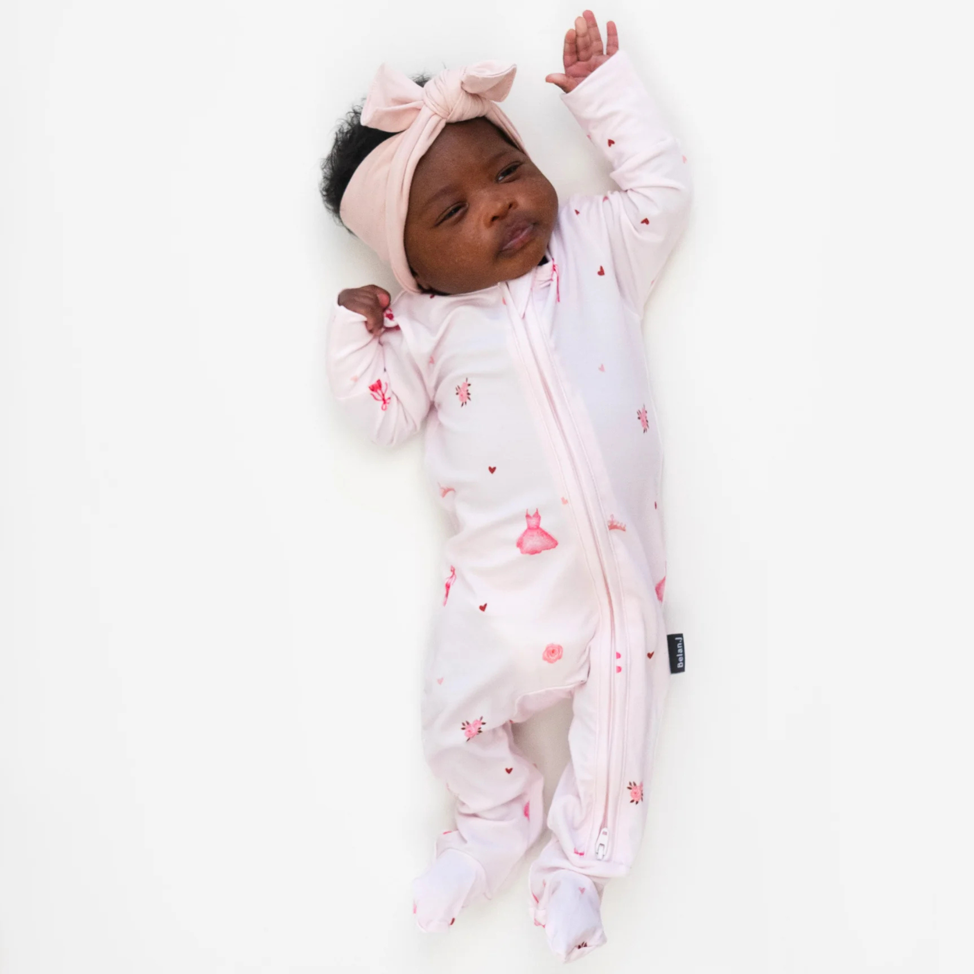 BELAN J Footed Zipper Sleeper - Ballerina