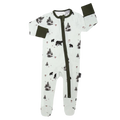 BELAN J Footed Zipper Sleeper - Black Bears