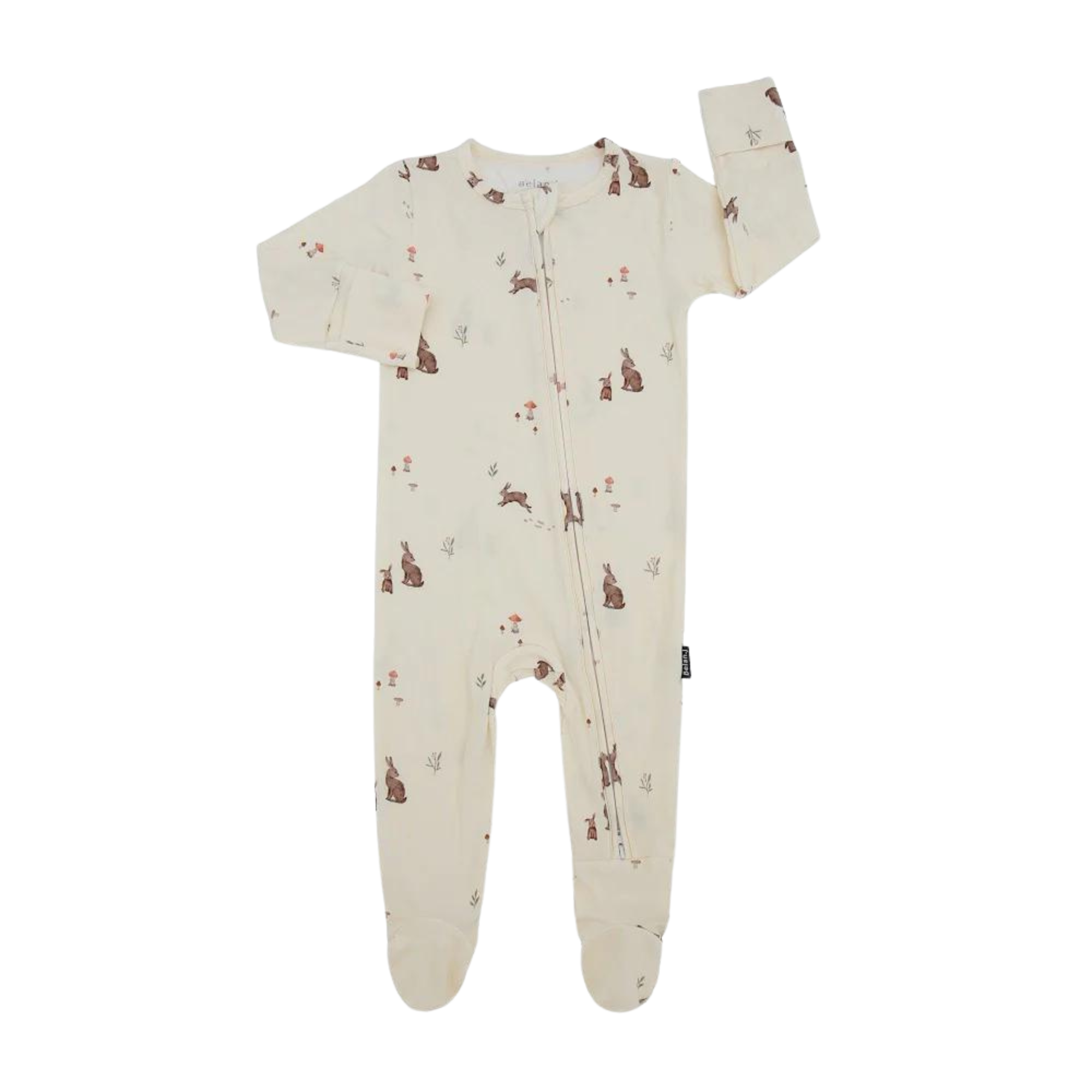 BELAN J Footed Zipper Sleeper - Bunnies