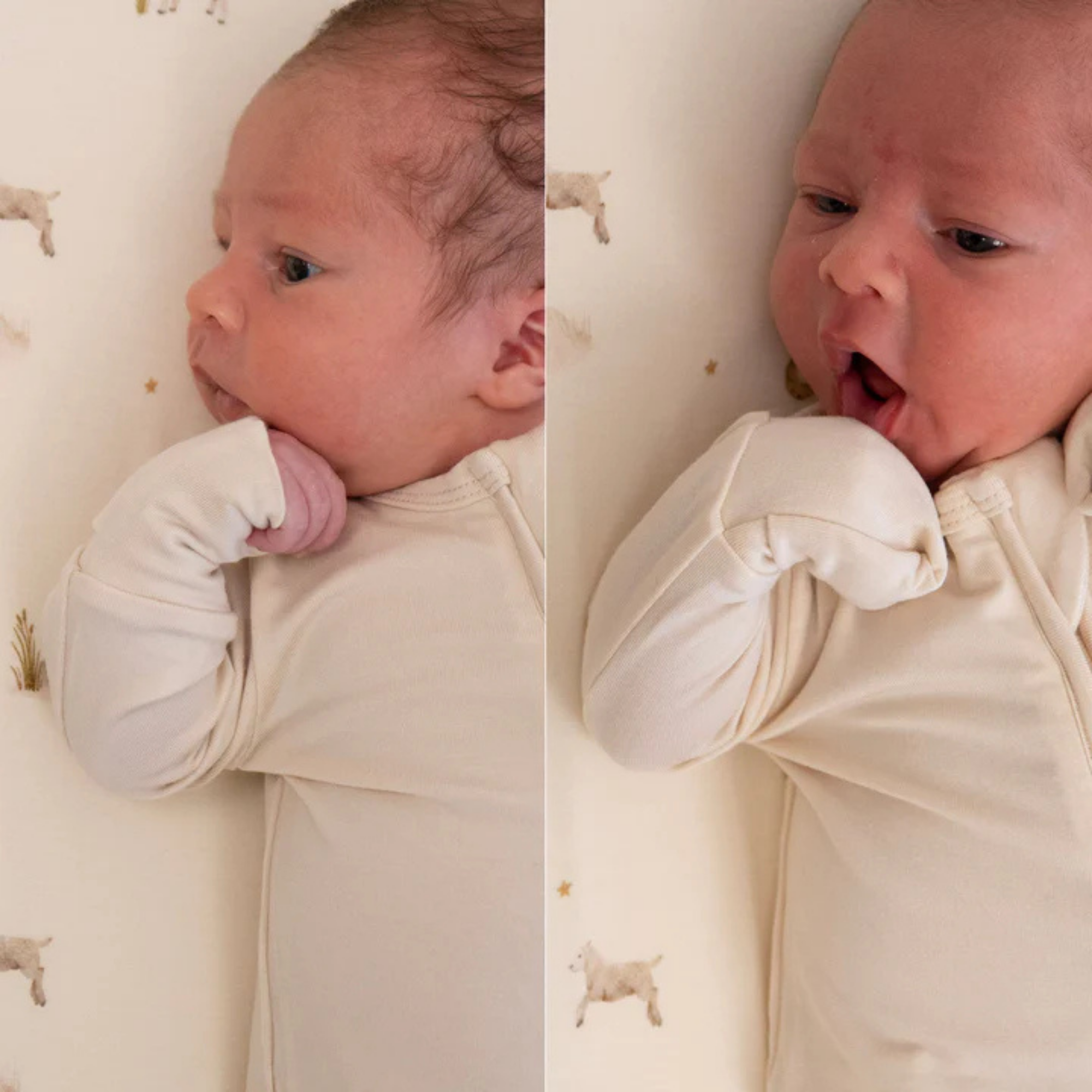 Dormeuse à fermeture éclair BELAN J Footed - Babeurre