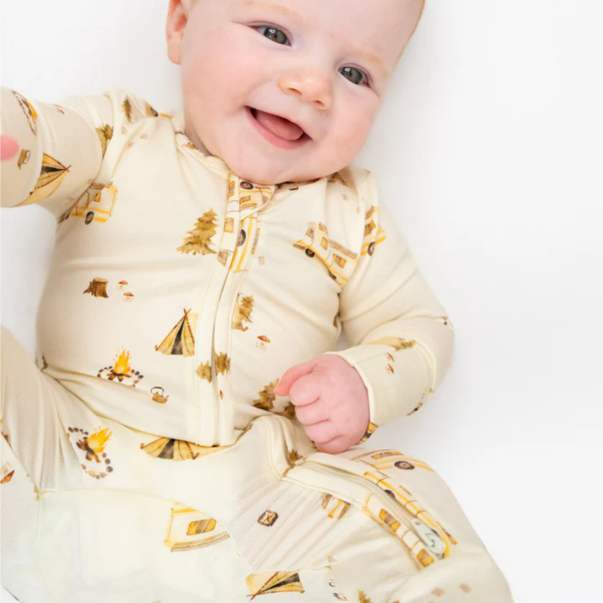 BELAN J Footed Zipper Sleeper - Day Camp