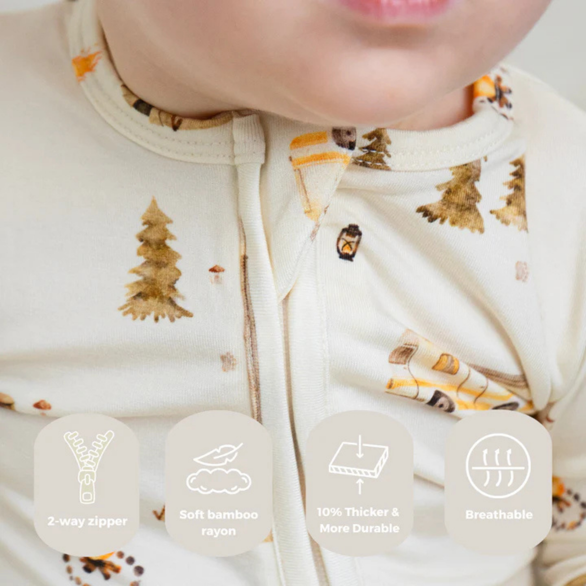 BELAN J Footed Zipper Sleeper - Day Camp