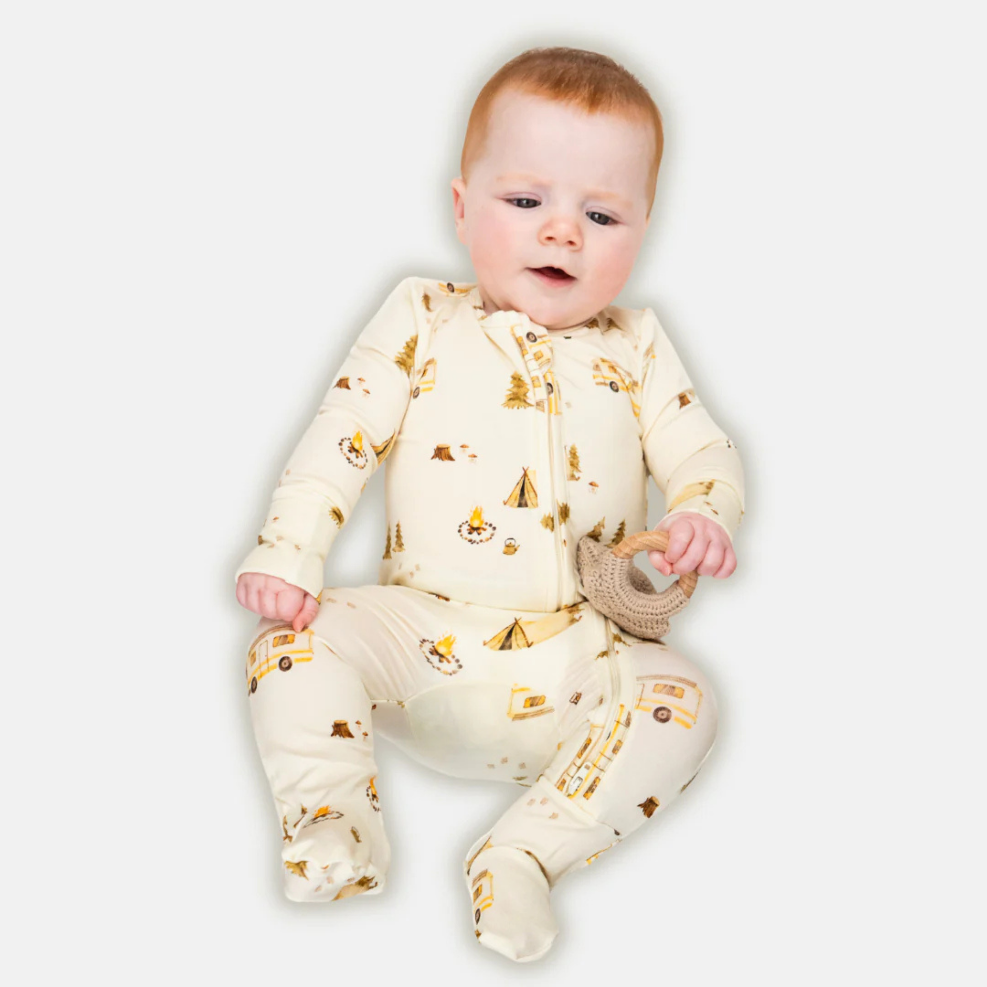 BELAN J Footed Zipper Sleeper - Day Camp