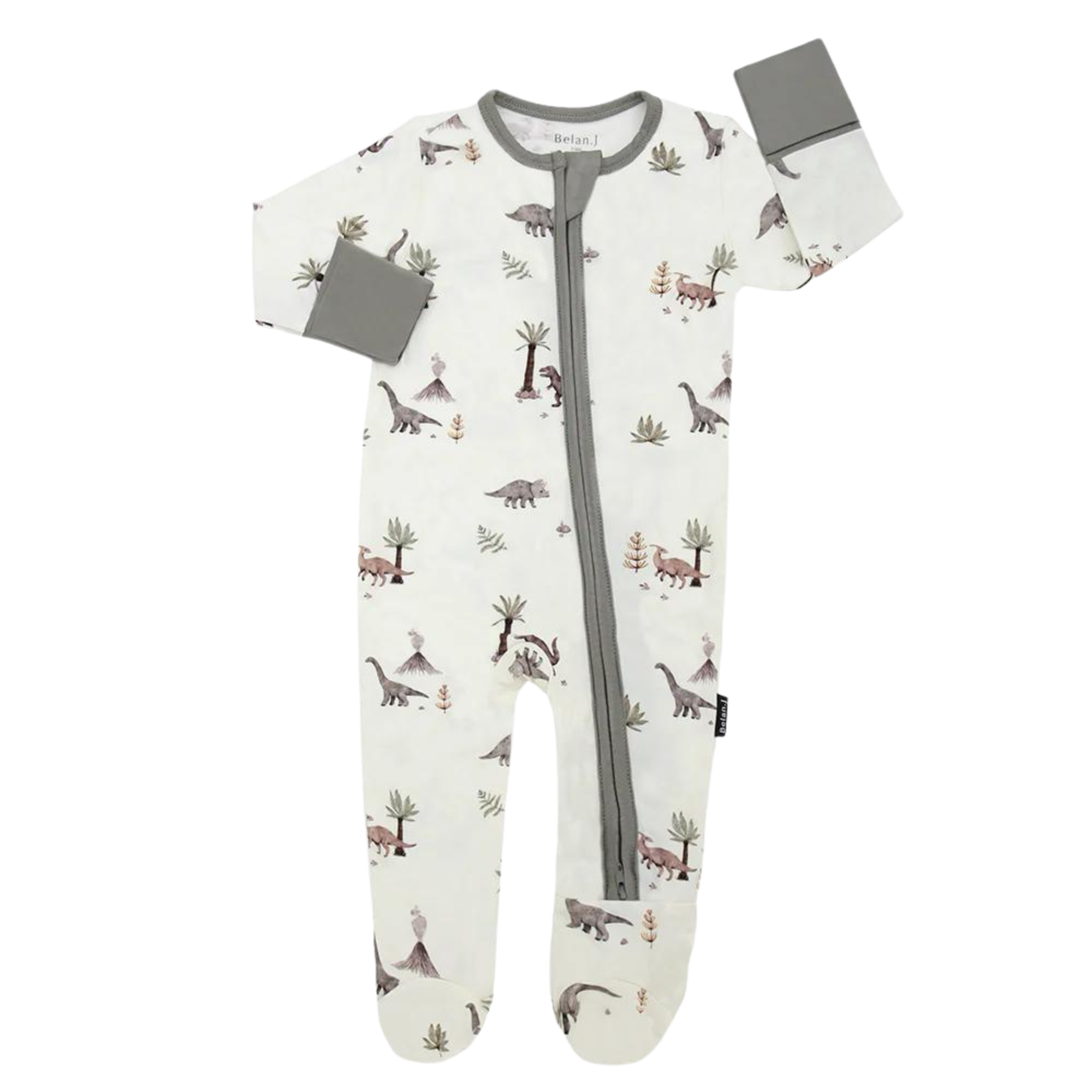 BELAN J Footed Zipper Sleeper - Dinoland