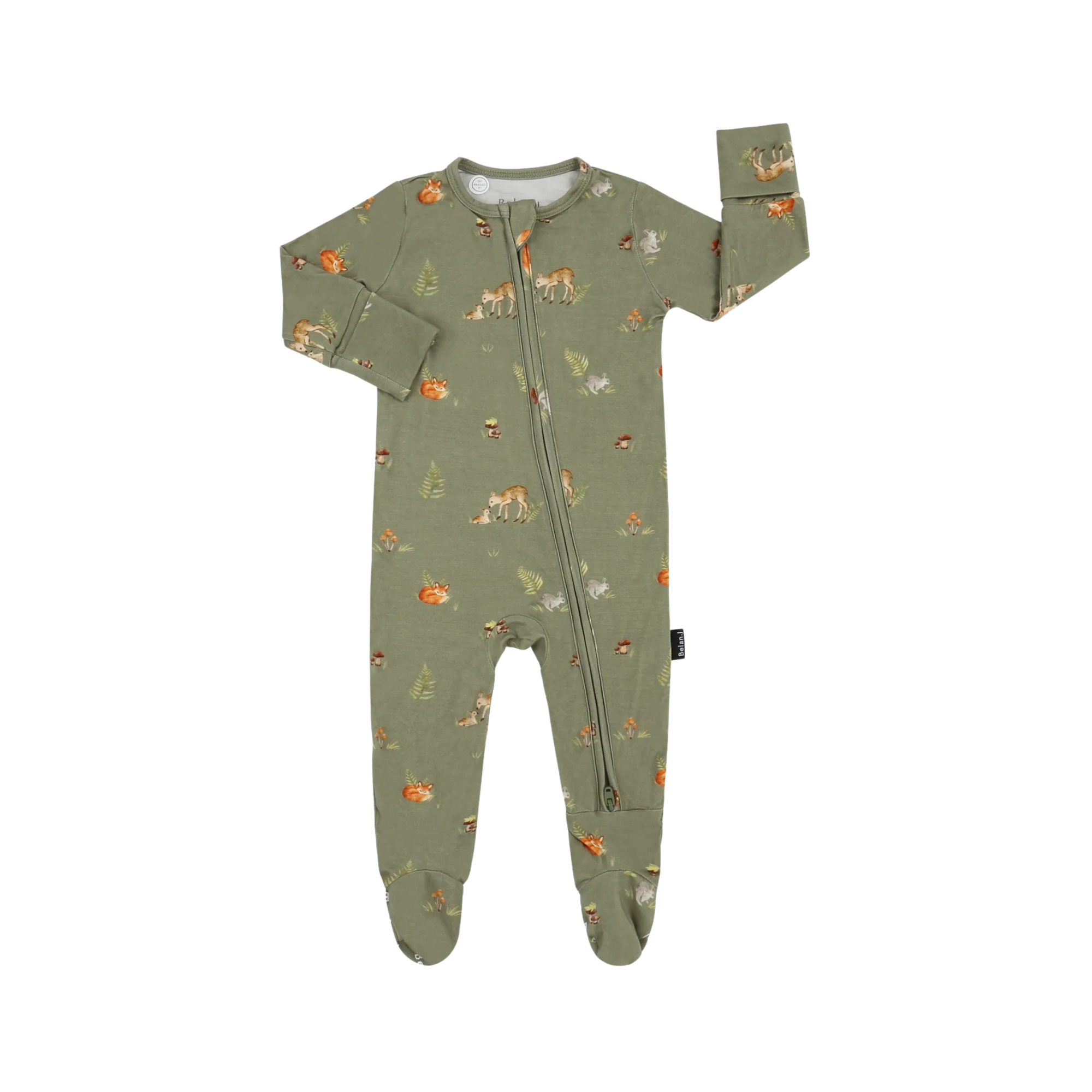 BELAN J Footed Zipper Sleeper - Forest Friends