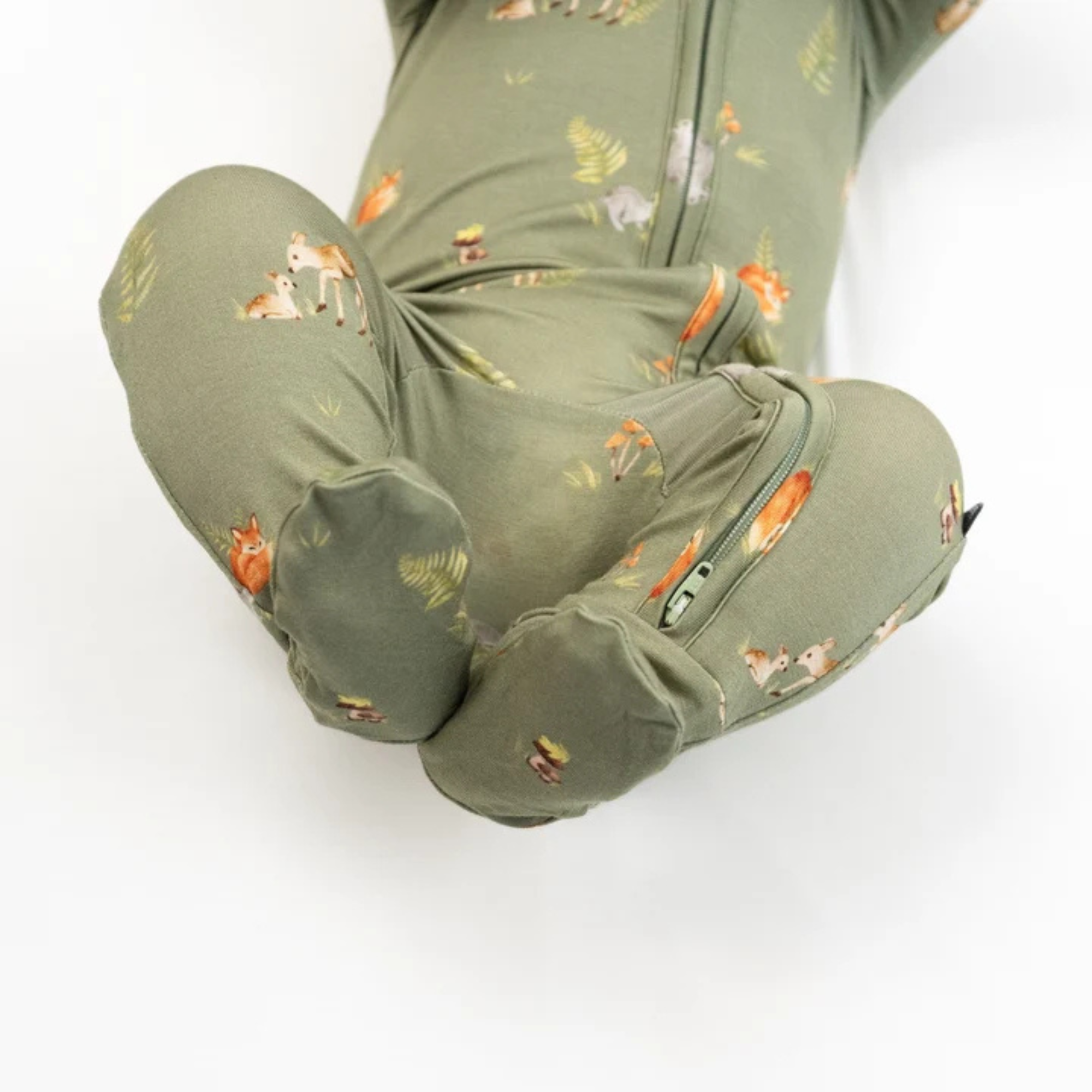 BELAN J Footed Zipper Sleeper - Forest Friends