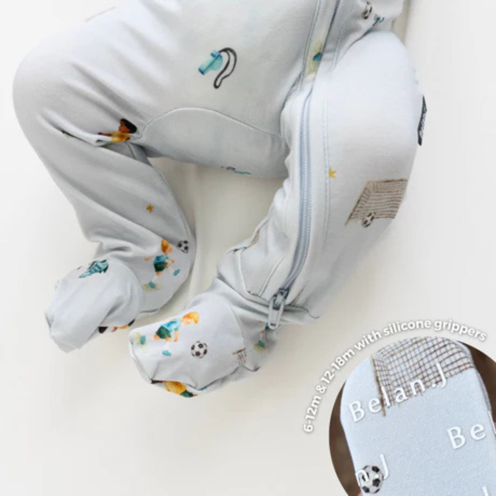 BELAN J Footed Zipper Sleeper - Go Team
