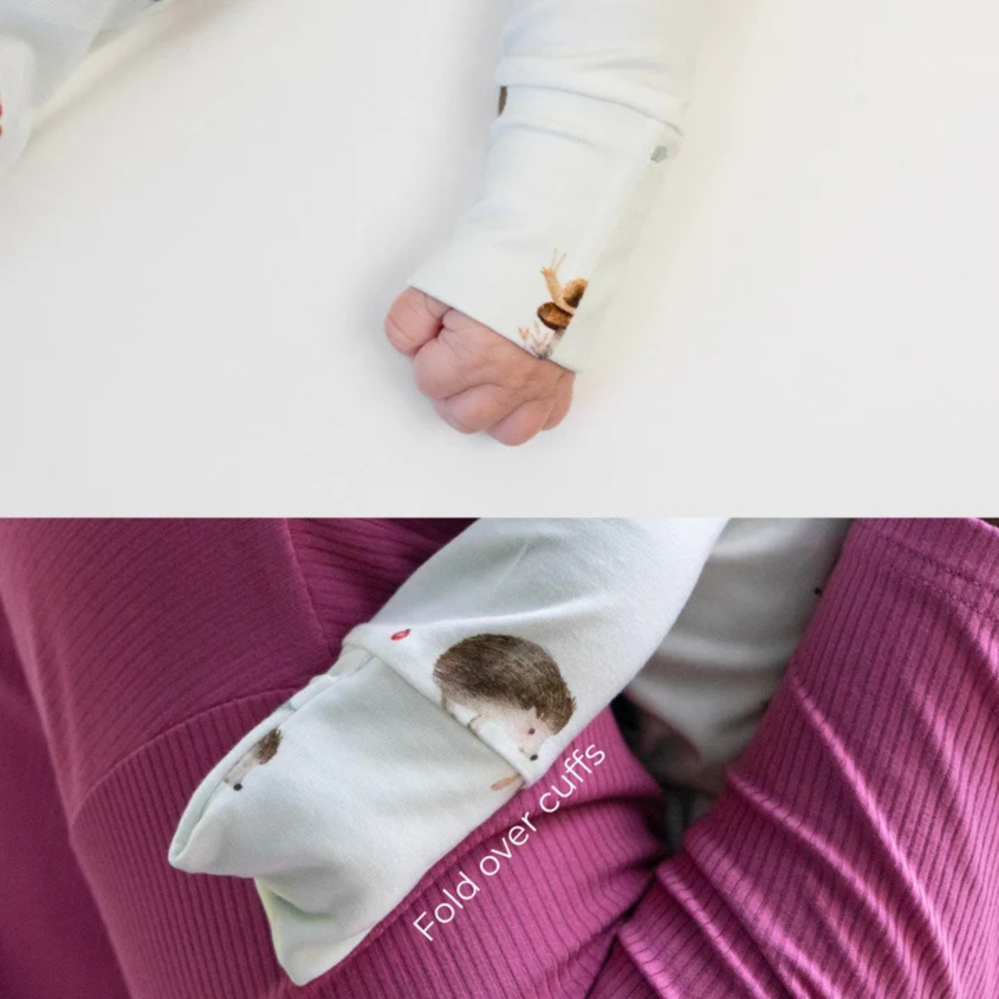 BELAN J Footed Zipper Sleeper - Hedgehogs