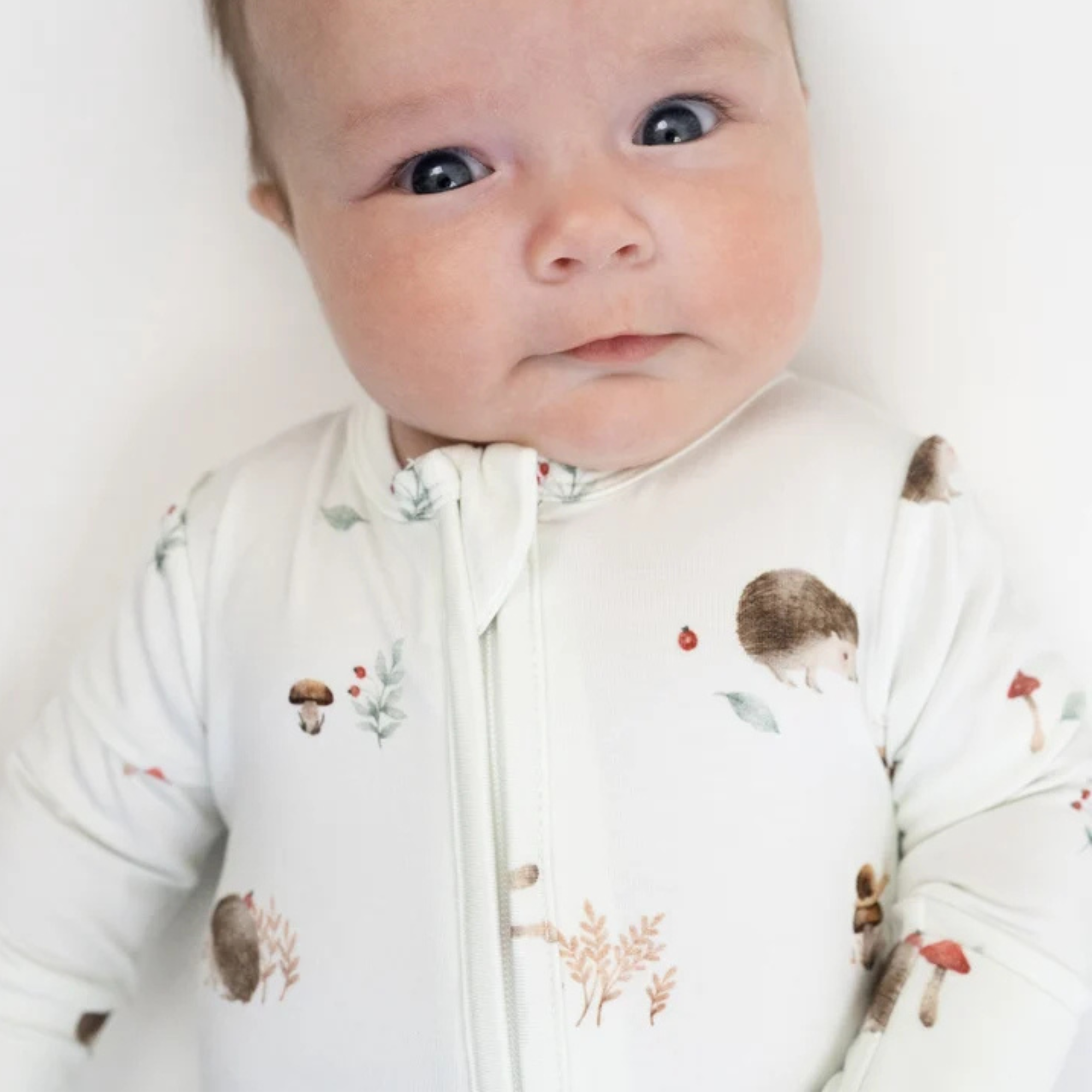 BELAN J Footed Zipper Sleeper - Hedgehogs