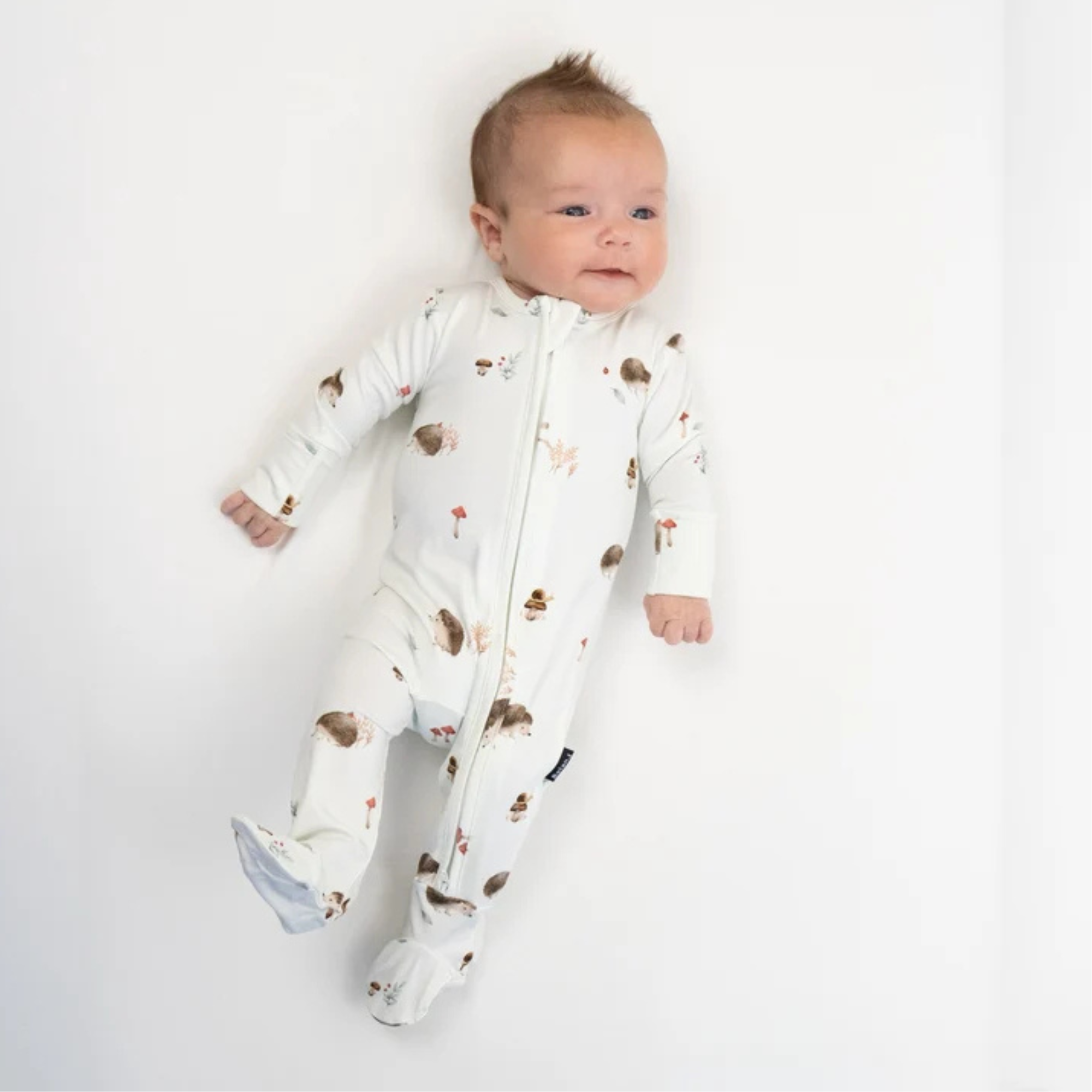 BELAN J Footed Zipper Sleeper - Hedgehogs