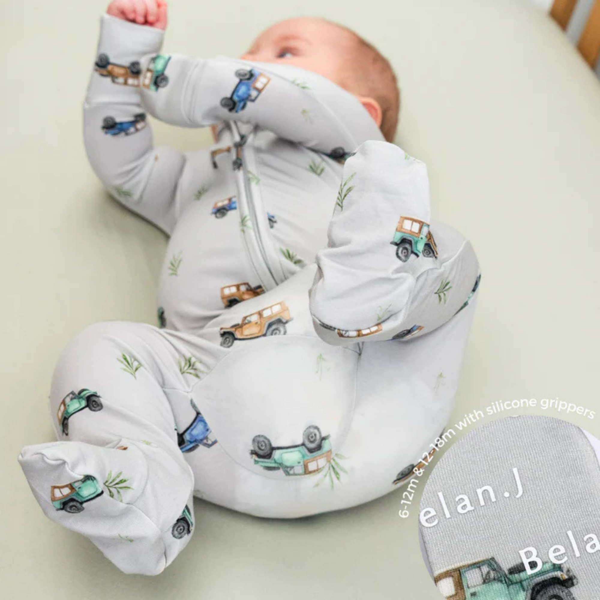BELAN J Footed Zipper Sleeper - Jeeps