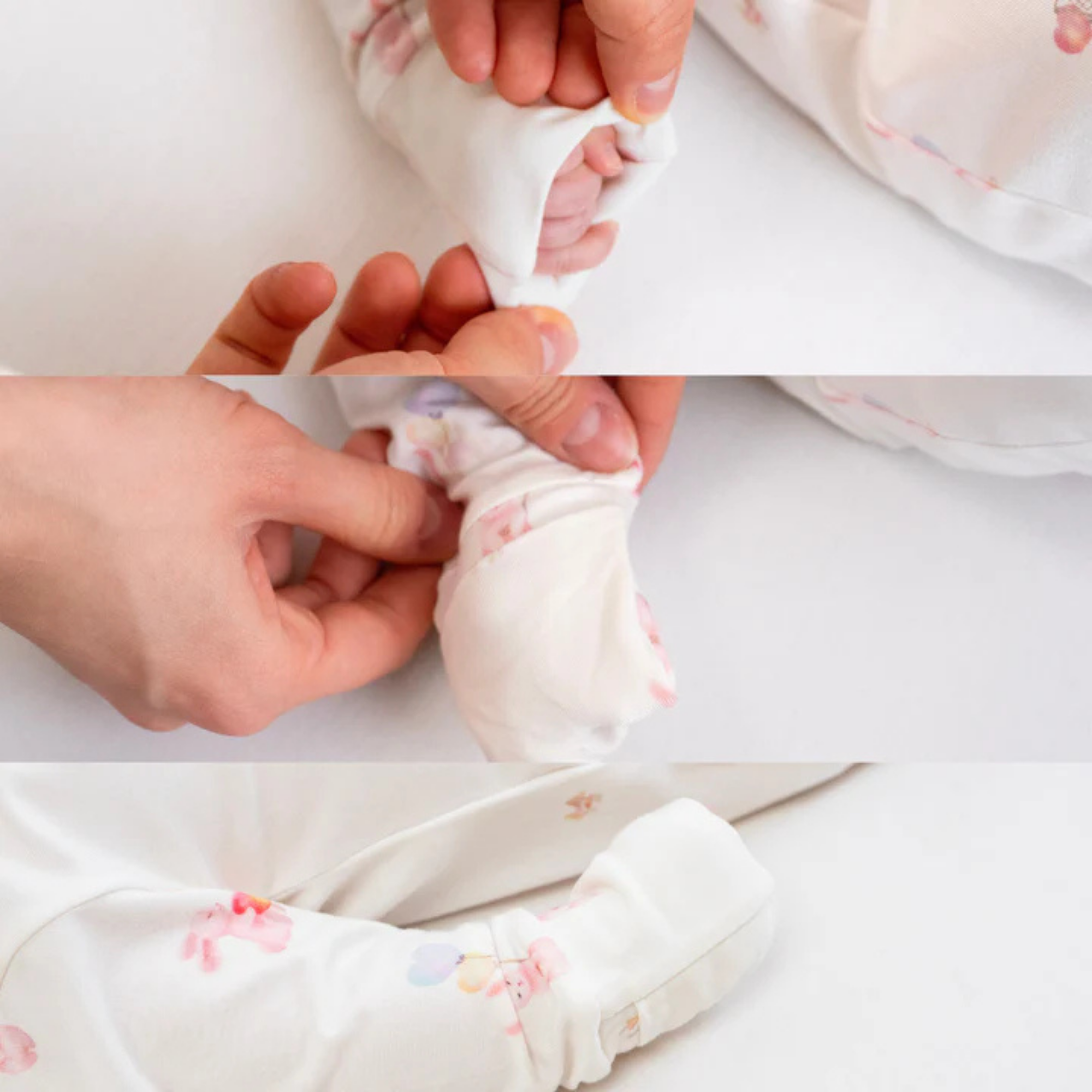 BELAN J Footed Zipper Sleeper - Love Bunnies