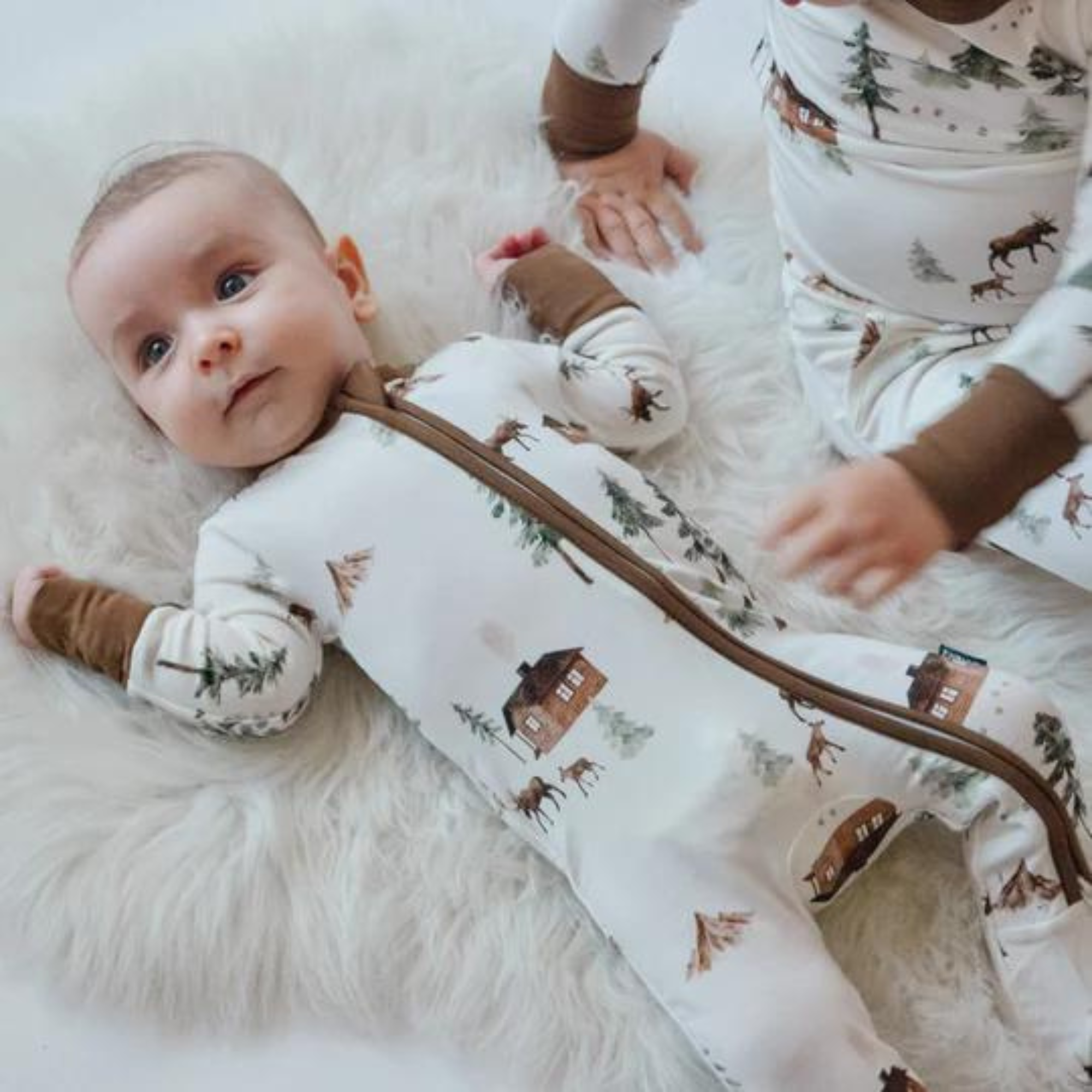 BELAN J Footed Zipper Sleeper - Moose