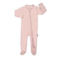 Thumbnail for BELAN J Footed Zipper Sleeper - Rose Quartz