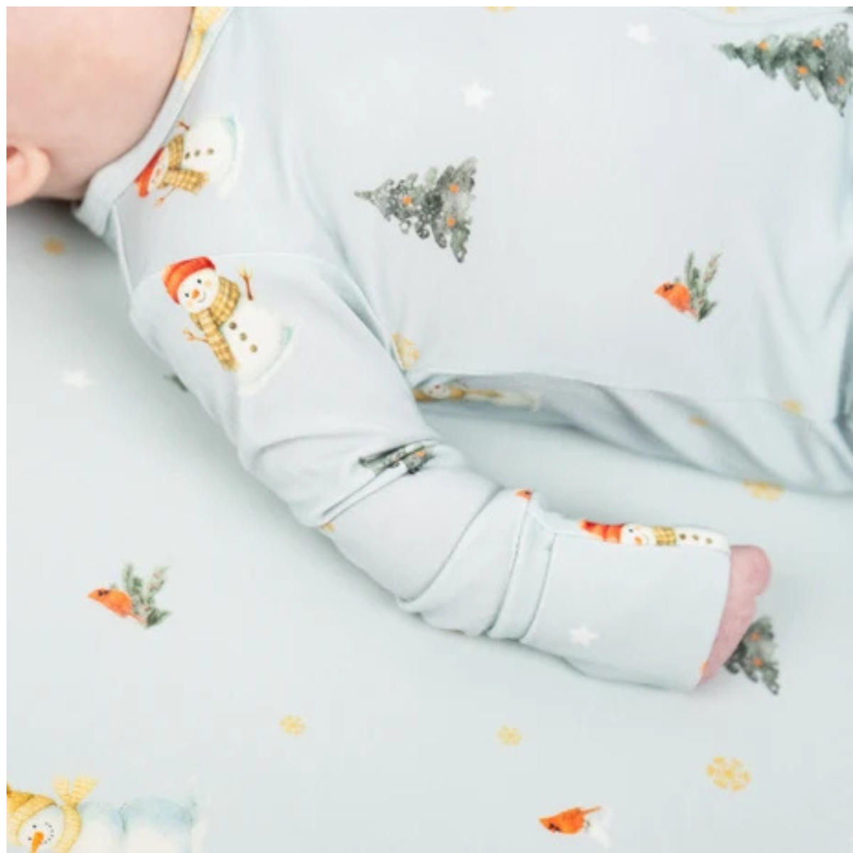 BELAN J Footed Zipper Sleeper - Snowmen