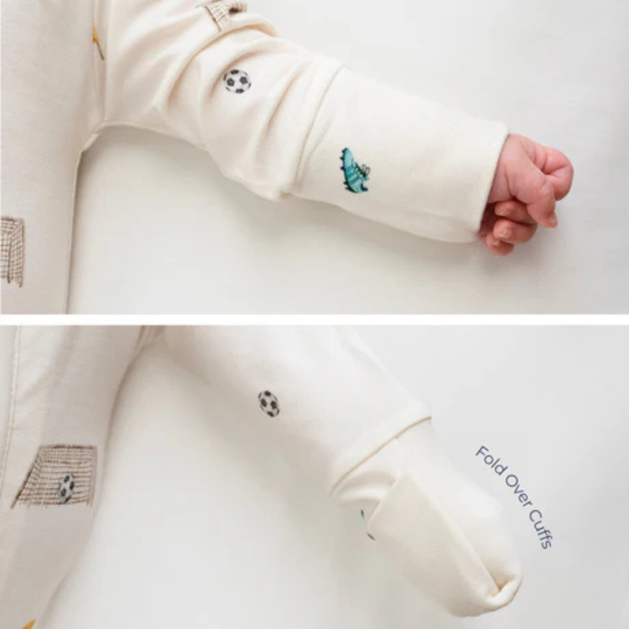 BELAN J Footed Zipper Sleeper - Soccer
