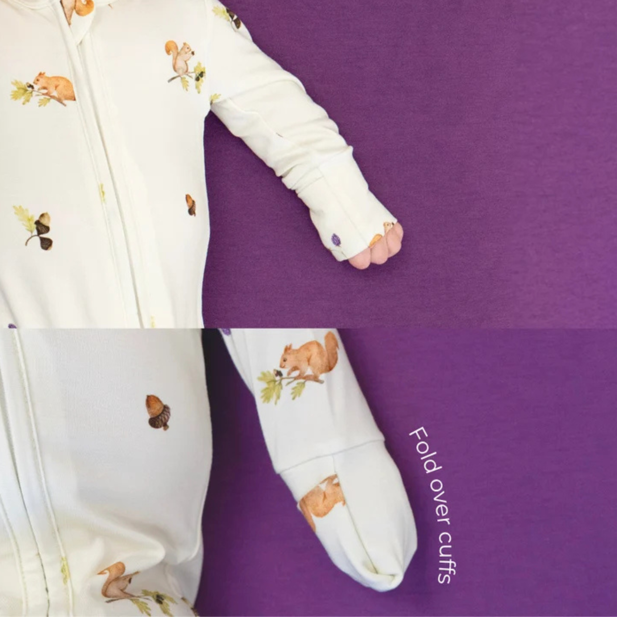 BELAN J Footed Zipper Sleeper - Squirrels