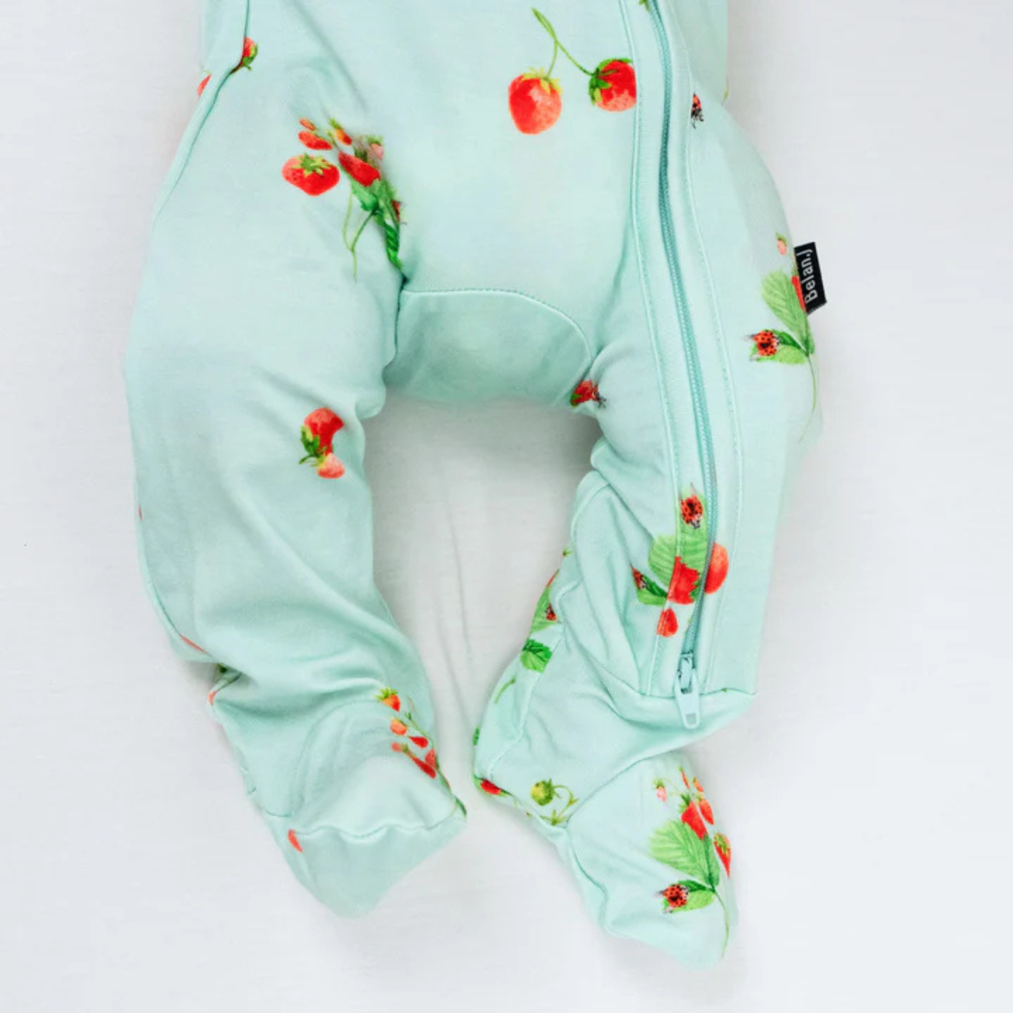 BELAN J Footed Zipper Sleeper - Strawberry Garden