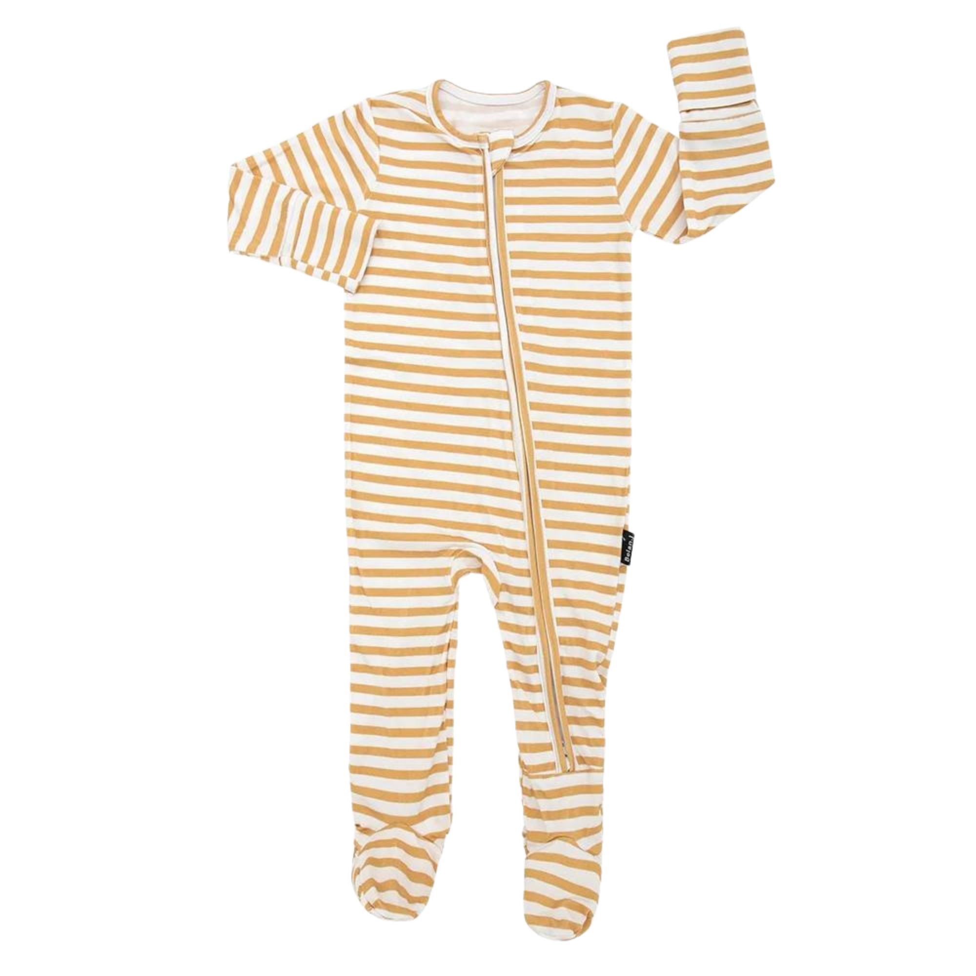 BELAN J Footed Zipper Sleeper - Sun Stripe