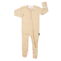 Thumbnail for BELAN J Footed Zipper Sleeper - Sun Stripe