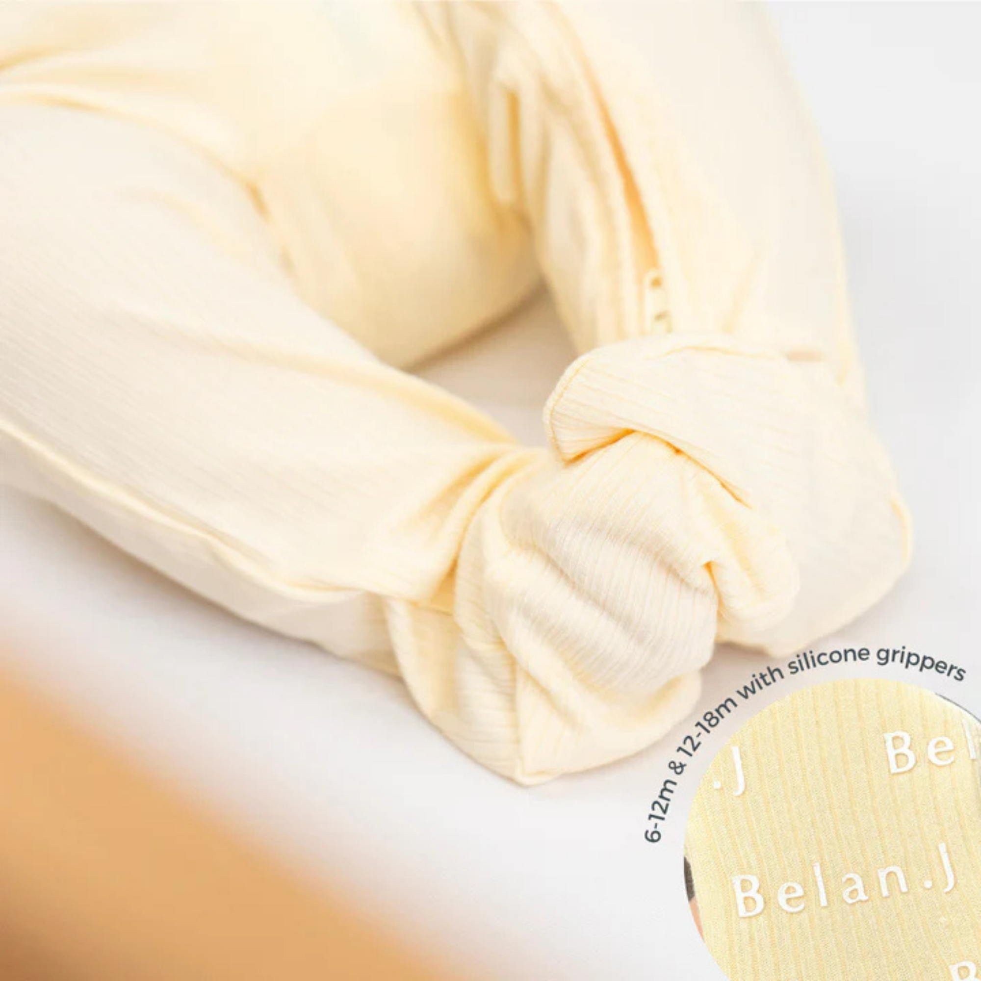 BELAN J Footed Zipper Sleeper - Vanilla