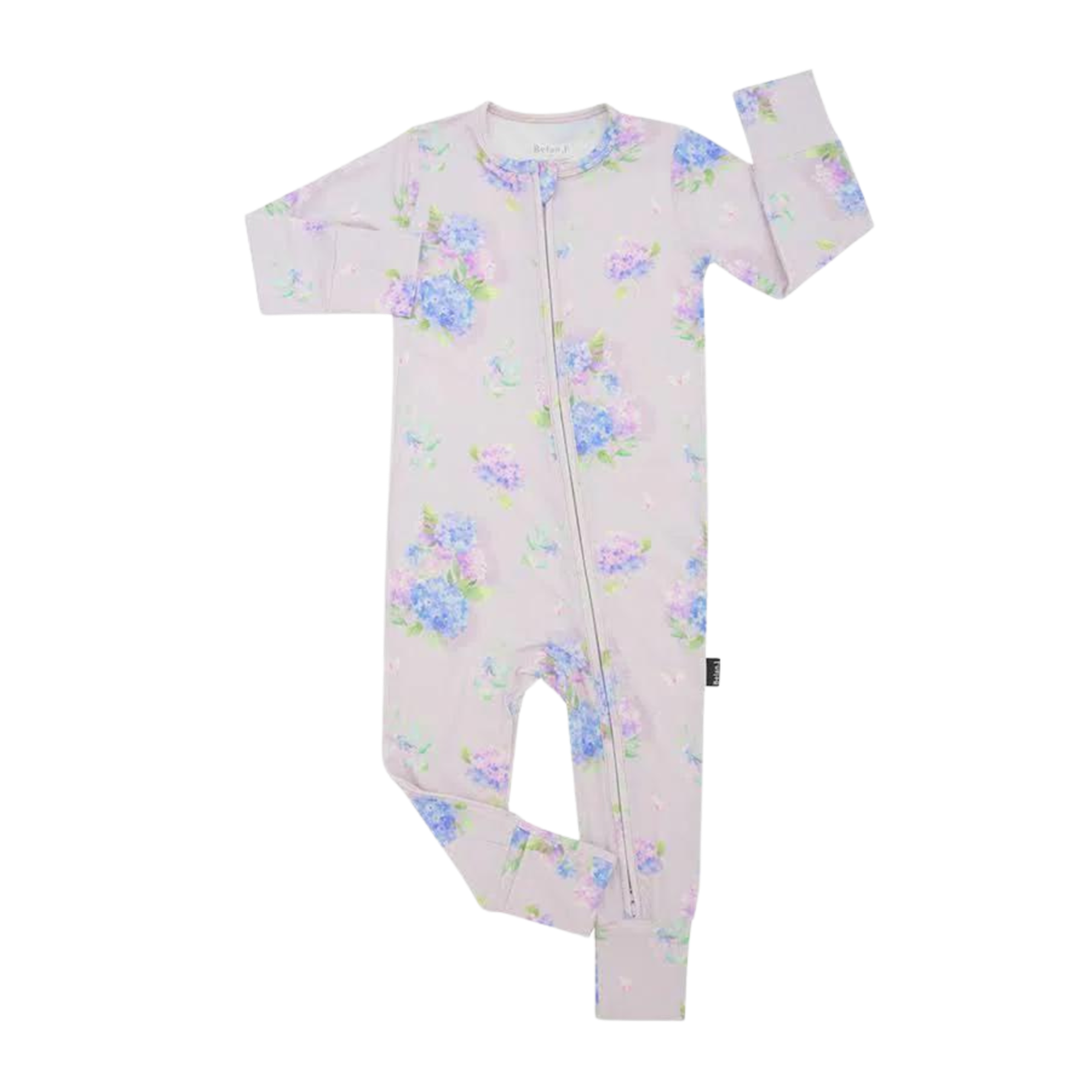 Dormeuse sans pieds BELAN J avec revers rabattables - Hortensias