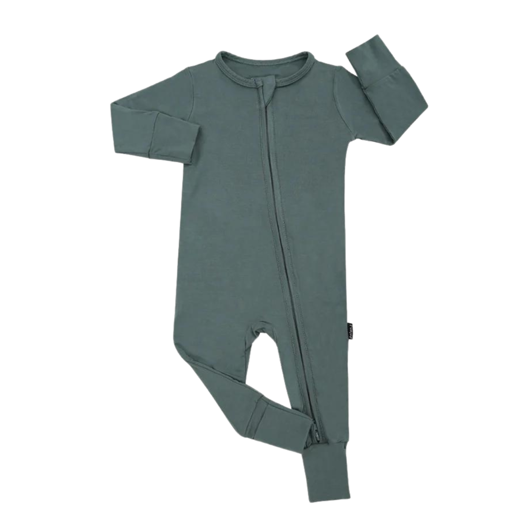 BELAN J Footless Sleeper with Fold-Over Cuffs - Leafy Green