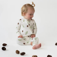 Thumbnail for BELAN J Footless Sleeper with Fold-Over Cuffs - Pine Cones