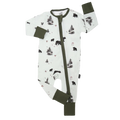 BELAN J Footless Sleeper with Fold-over Cuffs - Black Bears