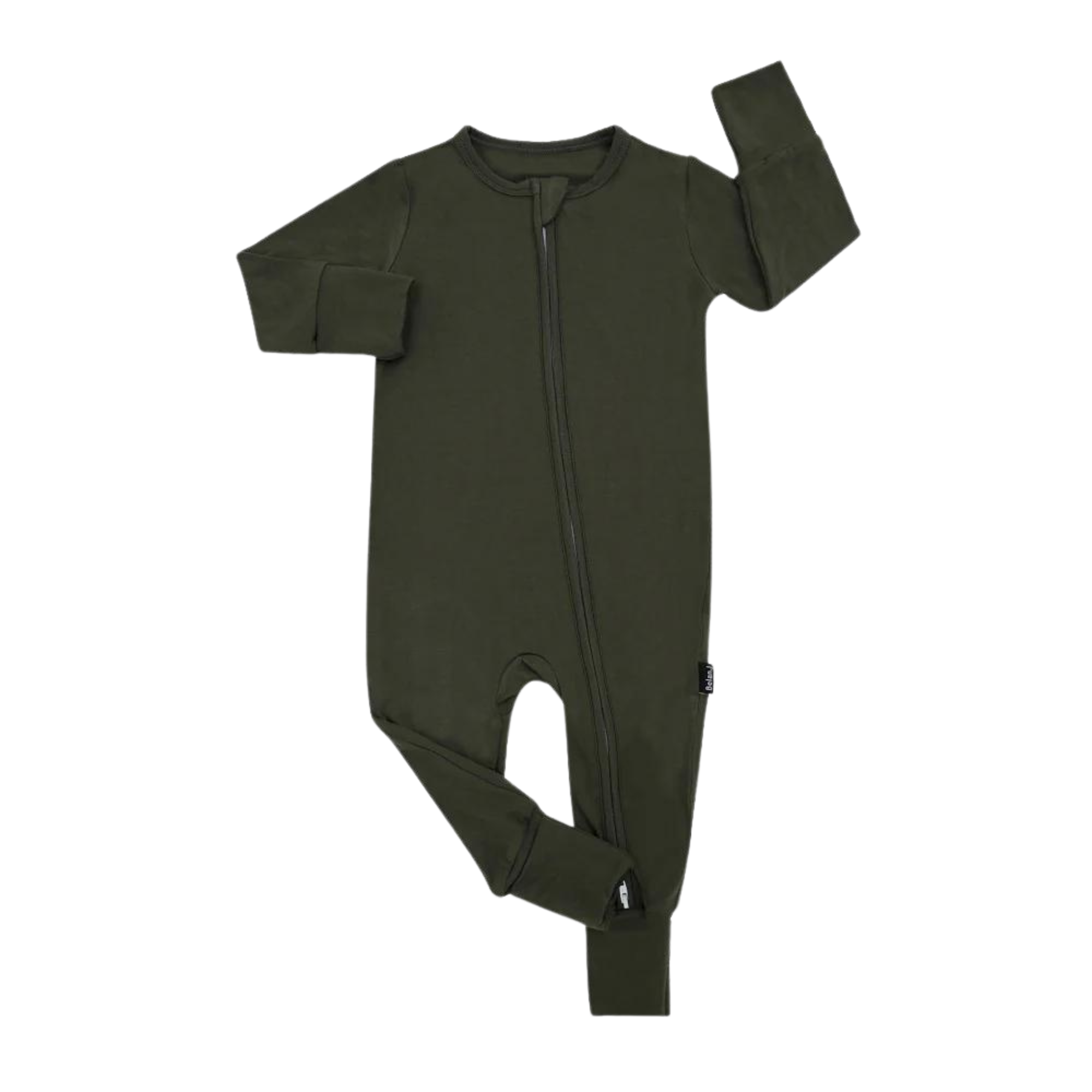 BELAN J Footless Sleeper with Fold-over Cuffs - Forest Green