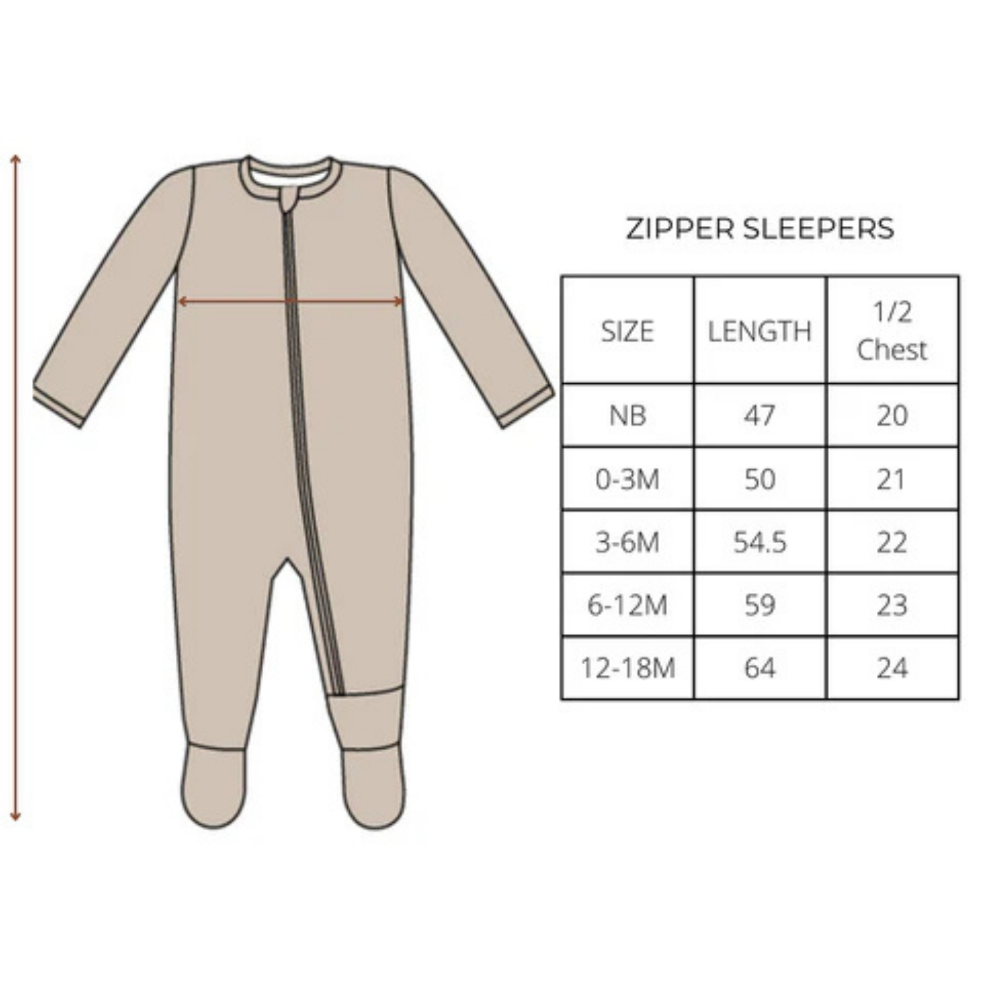 BELAN J Footless Zipper Sleeper - Amber Garden