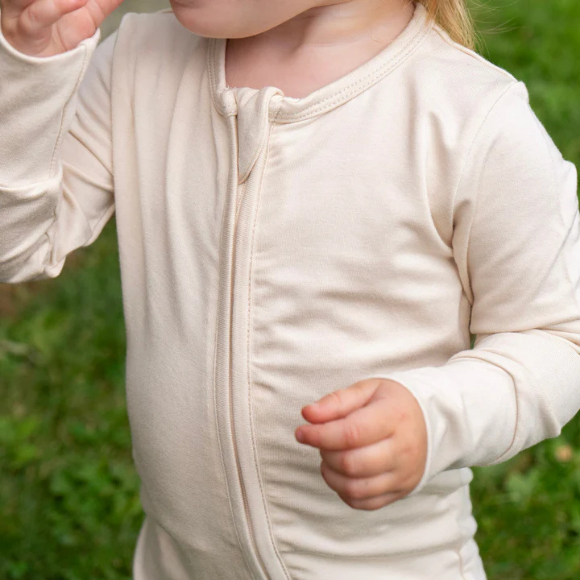 BELAN J Footless Zipper Sleeper - Buttermilk