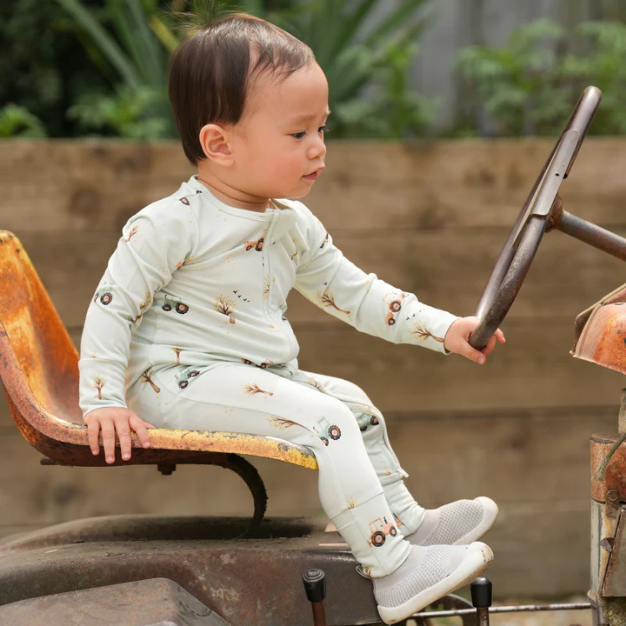 BELAN J Footless  Zipper Sleeper - Tractor