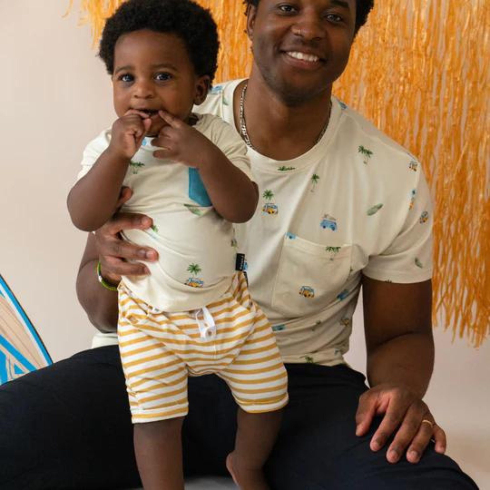 BELAN J Harem Shorts - Sun Stripe